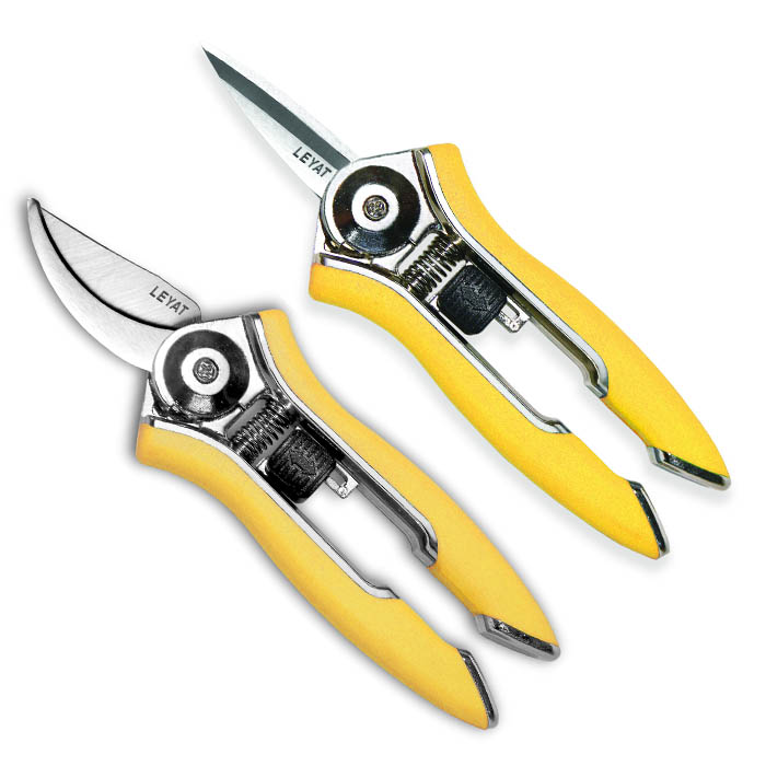 Leyat Pocketeurs Bypass Shears Pruning Secateurs set (2pc) Yellow SHBYF-NY